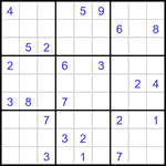 Судоку 9х9 #3185 трудный