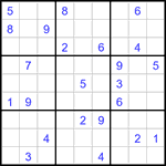 Судоку 9х9 #3186 трудный