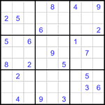 Судоку 9х9 #3187 трудный