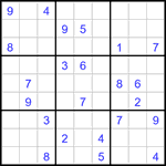 Судоку 9х9 #3188 трудный