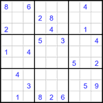 Судоку 9х9 #3189 трудный