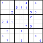 Судоку 9х9 #3193 трудный