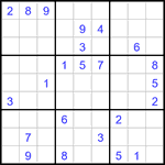 Судоку 9х9 #3194 трудный