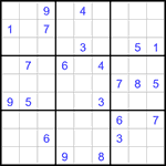 Судоку 9х9 #3195 трудный