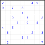 Судоку 9х9 #3197 трудный