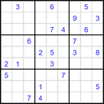 Судоку 9х9 #3198 трудный