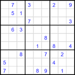Судоку 9х9 #3203 трудный
