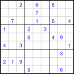 Судоку 9х9 #3205 трудный