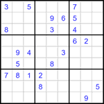 Судоку 9х9 #3206 трудный