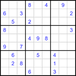 Судоку 9х9 #3208 трудный