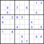 Судоку 9х9 #3209 трудный