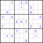 Судоку 9х9 #3213 трудный