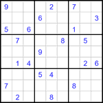 Судоку 9х9 #3215 трудный