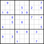 Судоку 9х9 #3216 трудный