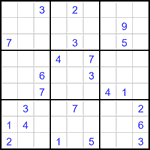 Судоку 9х9 #3217 трудный