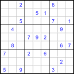 Судоку 9х9 #3220 трудный