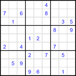Судоку 9х9 #3166 очень трудный