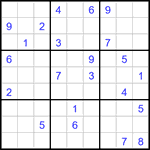 Судоку 9х9 #3167 очень трудный