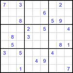 Судоку 9х9 #3169 очень трудный