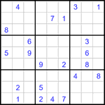 Судоку 9х9 #3172 очень трудный