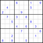 Судоку 9х9 #3173 очень трудный