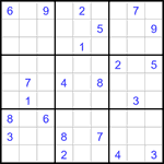 Судоку 9х9 #3175 очень трудный