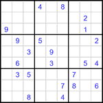 Судоку 9х9 #3176 очень трудный