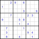 Судоку 9х9 #3182 очень трудный