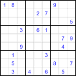 Судоку 9х9 #3184 очень трудный