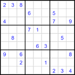 Судоку 9х9 #3187 очень трудный