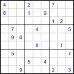 Судоку 9х9 #3194 очень трудный