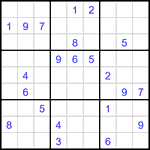 Судоку 9х9 #3196 очень трудный