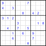 Судоку 9х9 #3197 очень трудный