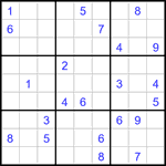 Судоку 9х9 #3201 очень трудный