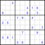 Судоку 9х9 #3208 очень трудный