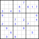 Судоку 9х9 #3209 очень трудный