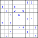 Судоку 9х9 #3210 очень трудный