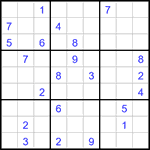 Судоку 9х9 #3213 очень трудный