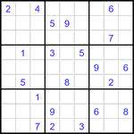 Судоку 9х9 #3215 очень трудный