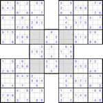 Самурай судоку #56 легкий