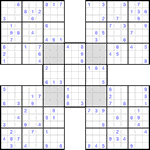 Самурай судоку #51 средний