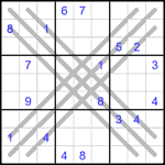 Судоку BX 9х9 #1 трудный Судоку BX 9х9 #1 трудный