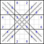 Судоку BX 9х9 #2 трудный Судоку BX 9х9 #2 трудный
