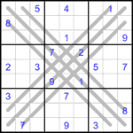 Судоку BX 9х9 #4 трудный Судоку BX 9х9 #4 трудный