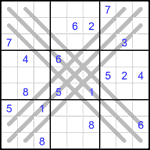 Судоку BX 9х9 #27 трудный Судоку BX 9х9 #27 трудный