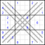 Судоку BX 9х9 #28 трудный Судоку BX 9х9 #28 трудный