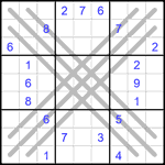 Судоку BX 9х9 #29 трудный Судоку BX 9х9 #29 трудный