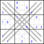 Судоку BX 9х9 #30 трудный Судоку BX 9х9 #30 трудный