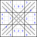 Судоку BX 9х9 #3 очень трудный Судоку BX 9х9 #3 очень трудный