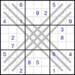Судоку BX 9х9 #23 очень трудный Судоку BX 9х9 #23 очень трудный
